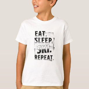 T-shirt Répéter le ski du sommeil