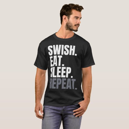 T-shirt Répéter le sommeil de Swish Eat (Devant entier)