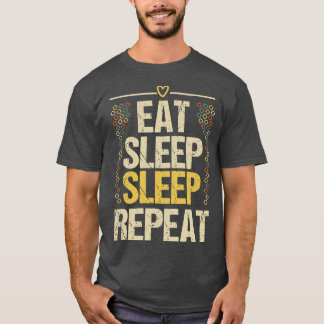 T-shirt Répéter le sommeil du sommeil du repas