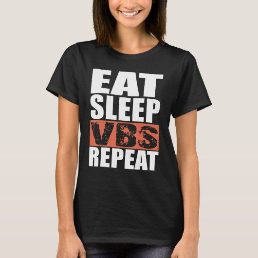 T-shirt Répéter le VBS du sommeil (Devant)