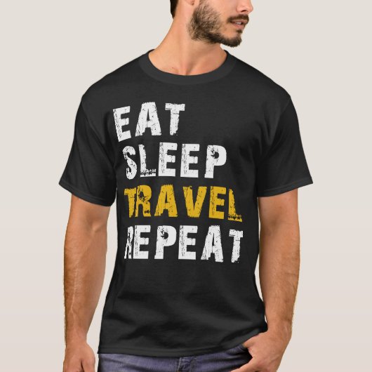 T-shirt répéter le voyage de sommeil (Devant)