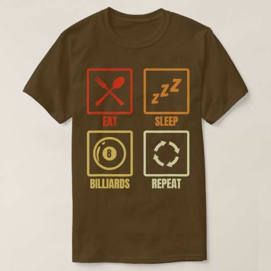 T-shirt Répéter les billard du sommeil (Design devant)