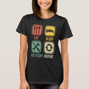 T-shirt Répéter Les Corrections Du Sommeil Répéter Pour Ré