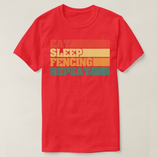 T-shirt Répéter l'escrime du sommeil (Design devant)