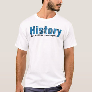 T-shirt Répéter l'historique bleu