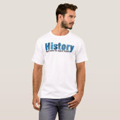 T-shirt Répéter l'historique bleu (Devant entier)