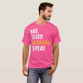 T-shirt Répéter l'origami du sommeil du repas (Devant entier)