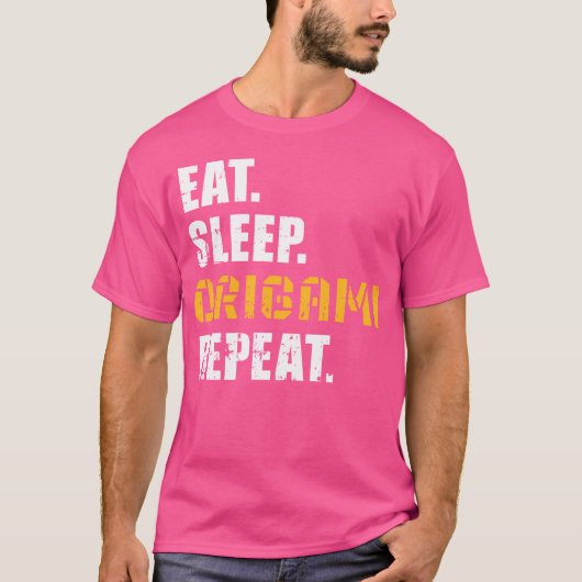 T-shirt Répéter l'origami du sommeil du repas (Devant)