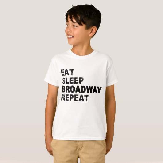 T-shirt Répétition de Broadway du sommeil (Devant entier)