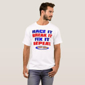 T-shirt Répétition de difficulté de coupure de course (Devant entier)