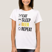 T-shirt Répétition de la bière de sommeil (Devant)