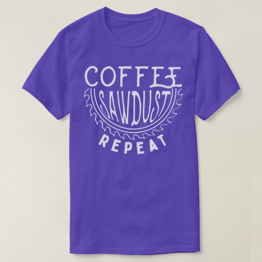 T-shirt Répétition de sciure de café (Design devant)
