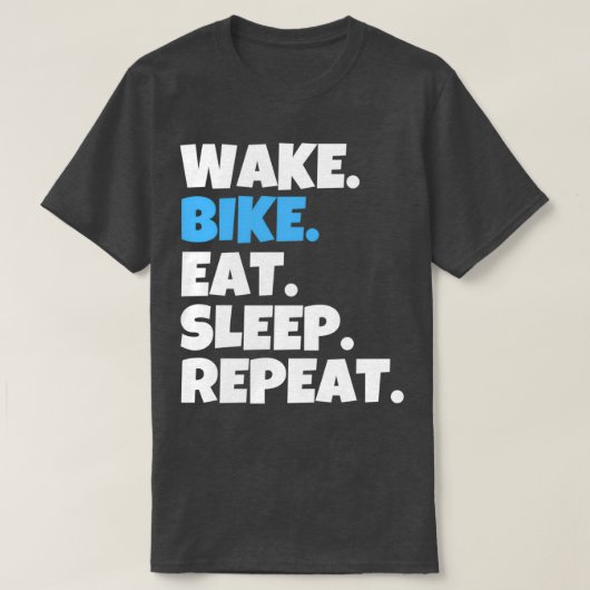 T-shirt Répétition du sommeil du Vélo de veille (Design devant)