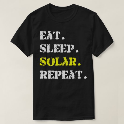 T-shirt Répétition solaire du sommeil du mangeur jaune (Design devant)