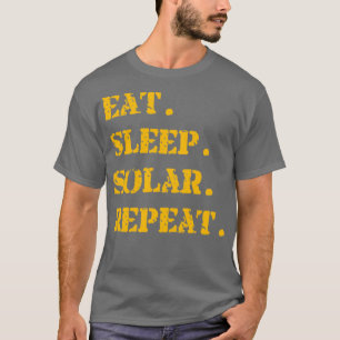 T-shirt Répétition solaire Orange Eat Sleep
