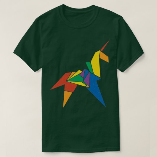 T-shirt Replicant unicorn origami (Design devant)