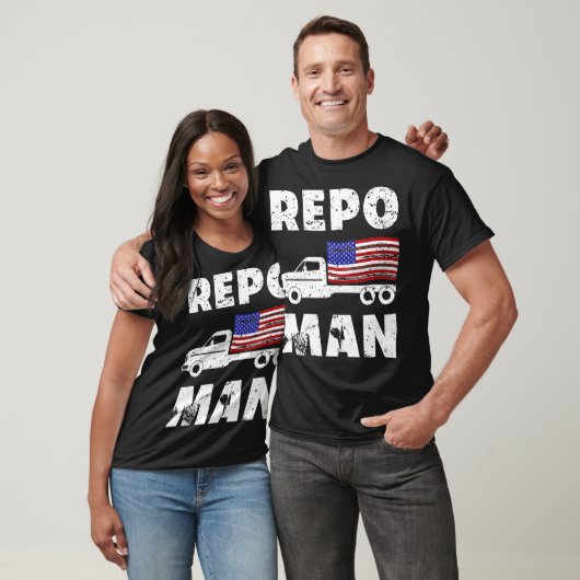 T-shirt Repo Man Patriotic Flag and Flatbed (Unisexe)