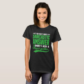 T-shirt Réponse Sarcastique Ne Pose Pas De Question Idiote (Devant entier)