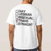 T-SHIRT RÉPONSE TRANSSEXUELLE (Dos)