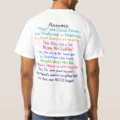 T-shirt Réponses à vos questions (Dos)