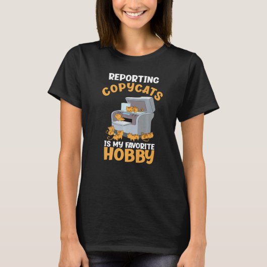 T-shirt Reporter Copycats Mon Hobby Favori Funny Creativ (Devant)