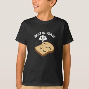 T-shirt Repos Dans La Levure Funny Pâtes De Pain Dark BG