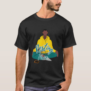 T-shirt Repose Bliss Face Hipster Yoga méditation