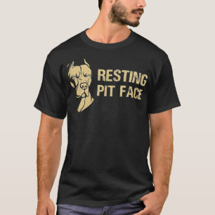 T-shirt Repose de la face de l'empattement Vintage Pitbull