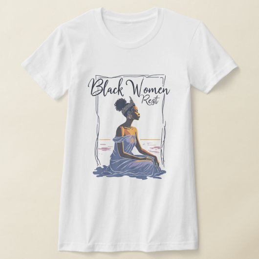 T-shirt REPOSE DES femmes noires (Poser)