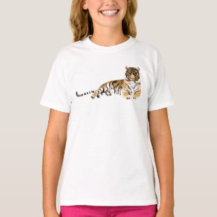 T-shirt Repose du tigre d'aquarelle