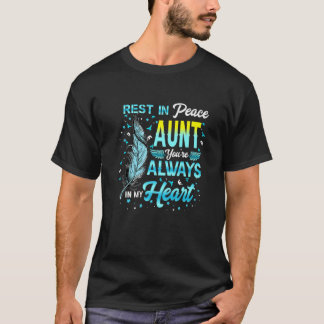 T-shirt Repose en paix Ma tante Tu es toujours dans mon co