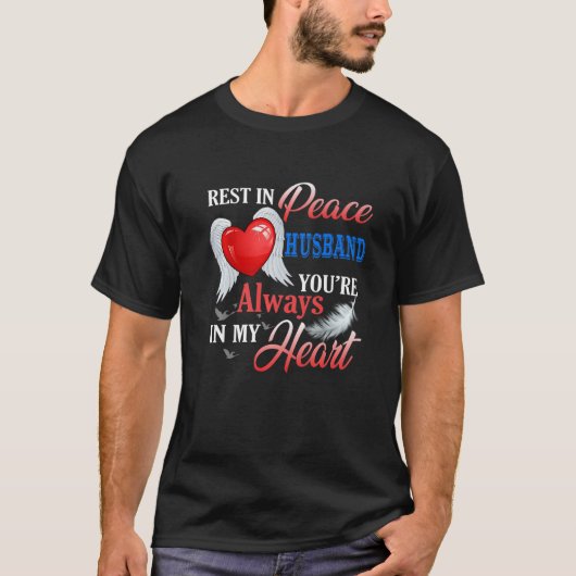 T-shirt Repose en paix Mari toujours dans mon coeur Rip Hu (Devant)