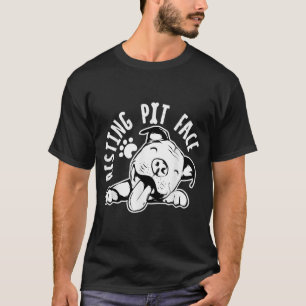 T-shirt Repose Pit Visage drôle Chien Pitbull Mème Vêtemen