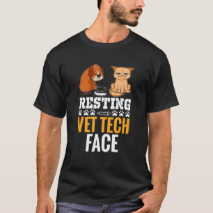 T-shirt Repose Vet Tech Visage vétérinaire Animal vétérina