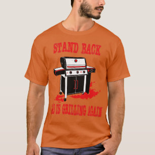 T-shirt Reposez Papa Grille De Nouveau Grill BBQ Barbequ