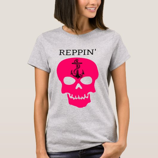 T-shirt Reppin'S East Coast skull Lighthouse Route T-Sh (Devant)