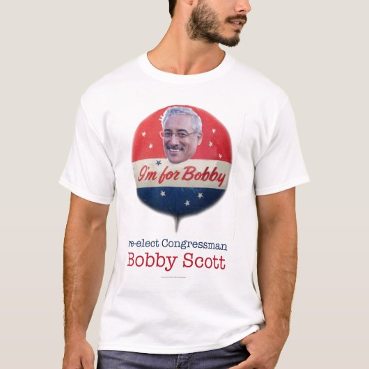 T-shirt Représentant. Bobby Scott pour le congrès "bouton" (Devant)
