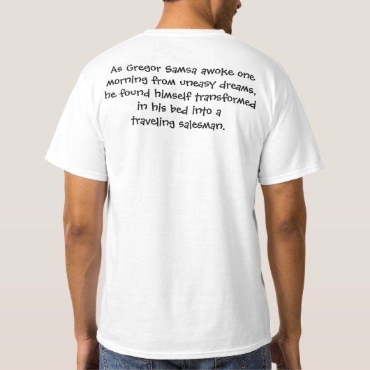 T-shirt Représentant de commerce de Franz Kafka (Dos)