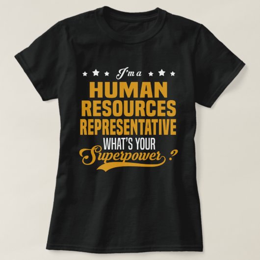 T-shirt Représentant des ressources humaines (Design devant)
