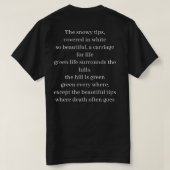T-shirt représentant des sommets enneigés (Design dos)