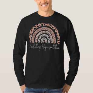 T-shirt Représentant marketing Leopard Rainbow Appréciatio