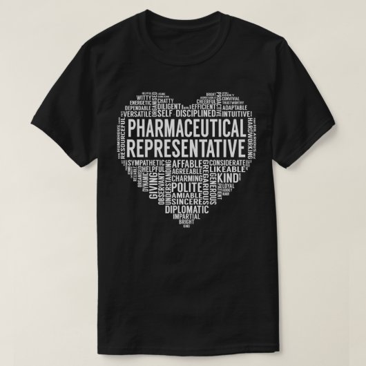 T-shirt Représentant pharmaceutique Heart (Design devant)
