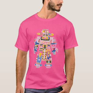 T-shirt Représentation Colorée De Aztec Dieu Xipe Totec