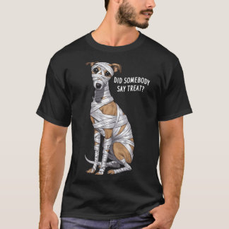 T-shirt Représentation de chien momie Whippet Halloween