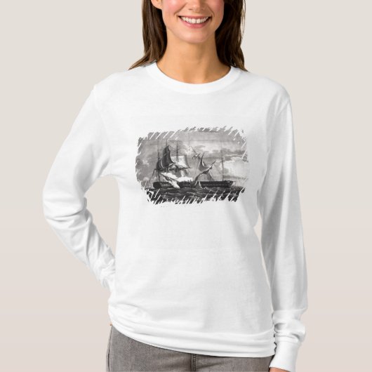 T-shirt Représentation de la frégate des USA, (Devant)