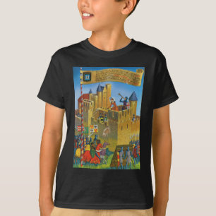 T-shirt Reproduction France vintage Carcassonne médiéval