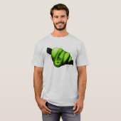T-shirt Reptile d'aquarelle python vert (Devant entier)