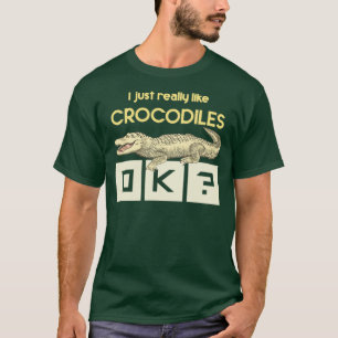 T-shirt Reptile Lover Zoo Keeper Cadeau Crocodile