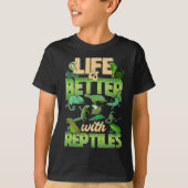T-shirt Reptiles Aimer Lizard Gecko Tortues serpent (Devant)