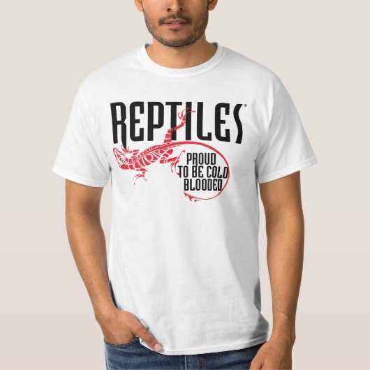 T-shirt REPTILES - fiers d'être Blooded froid (Devant)